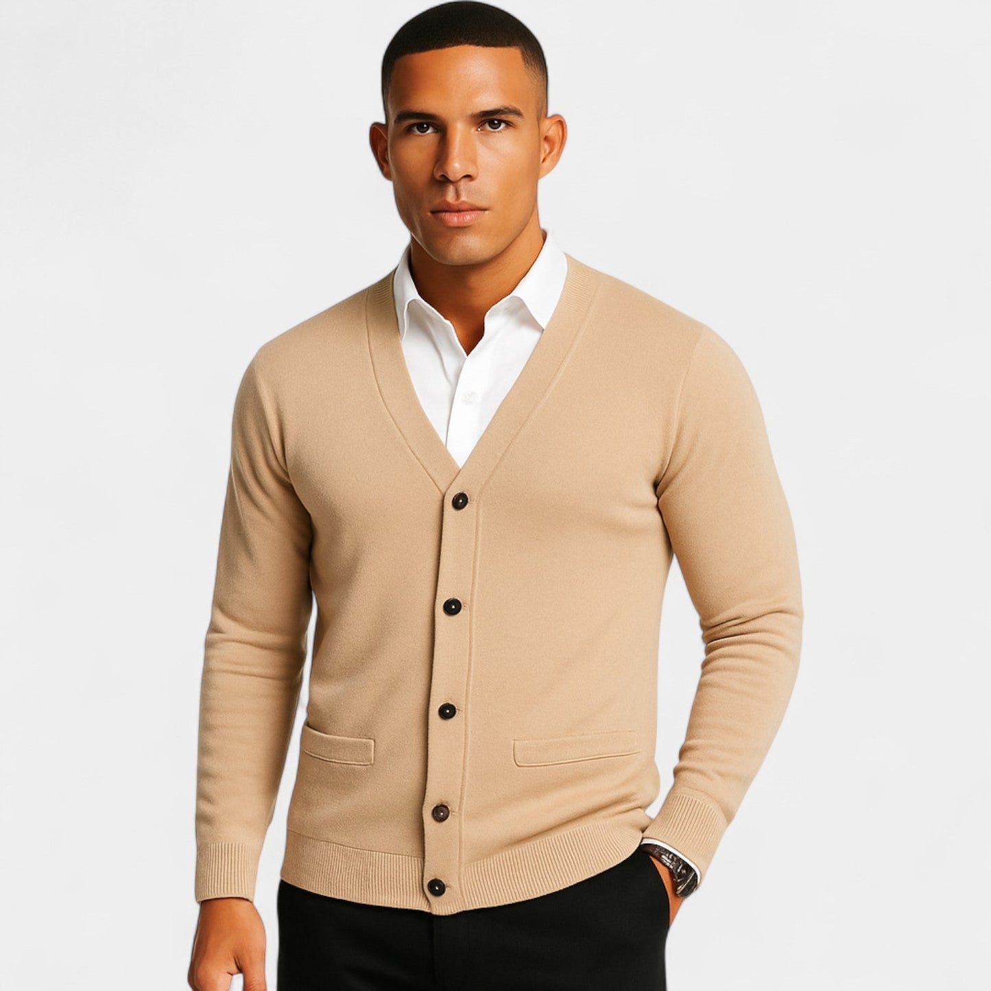 Alton | Men’s Slim Fit Cotton Button Cardigan