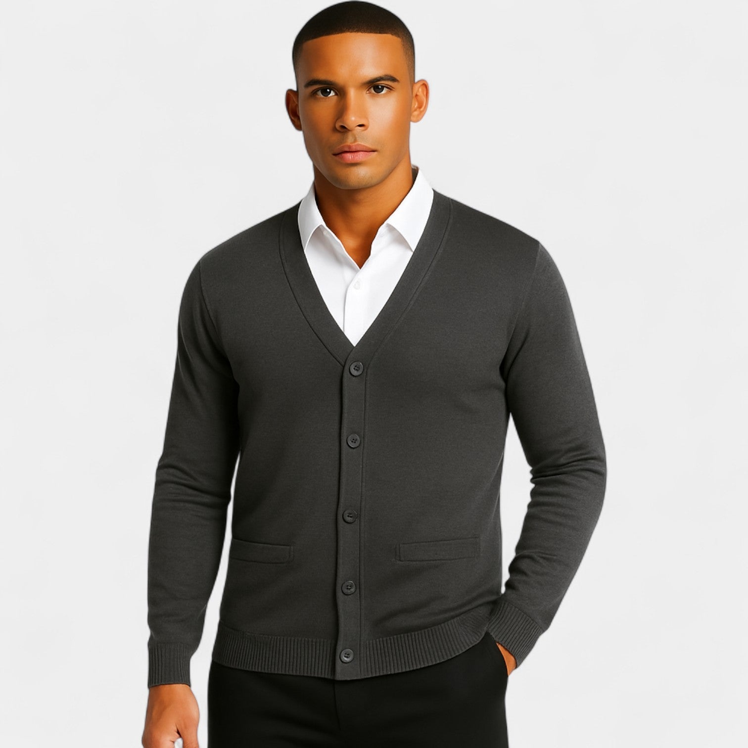 Alton | Men’s Slim Fit Cotton Button Cardigan