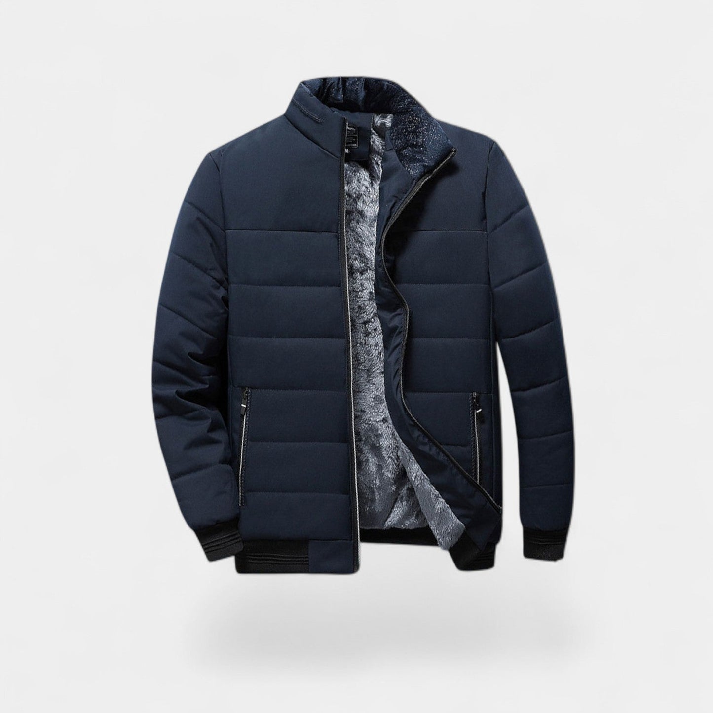 Arden | Men’s Quilted Winter Jacket with Fur-Lined High Collar