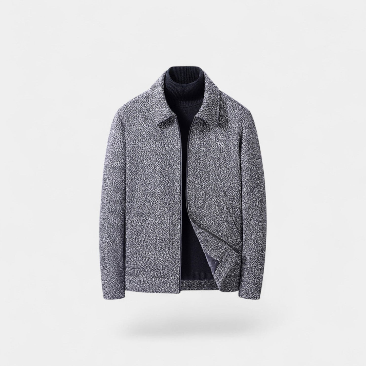 Lorenzo | Men’s Wool Blend High Collar Overcoat