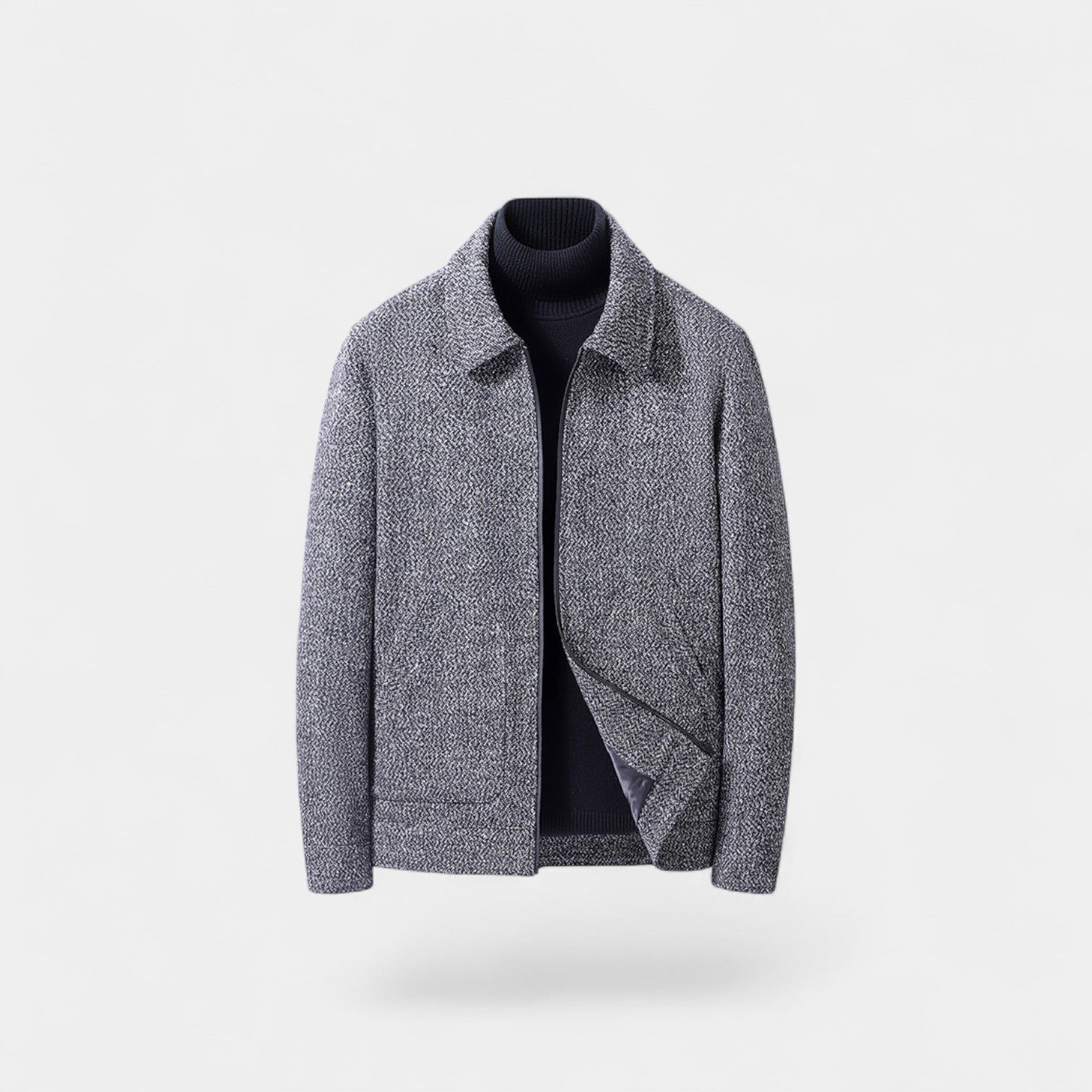 Lorenzo | Men’s Wool Blend High Collar Overcoat