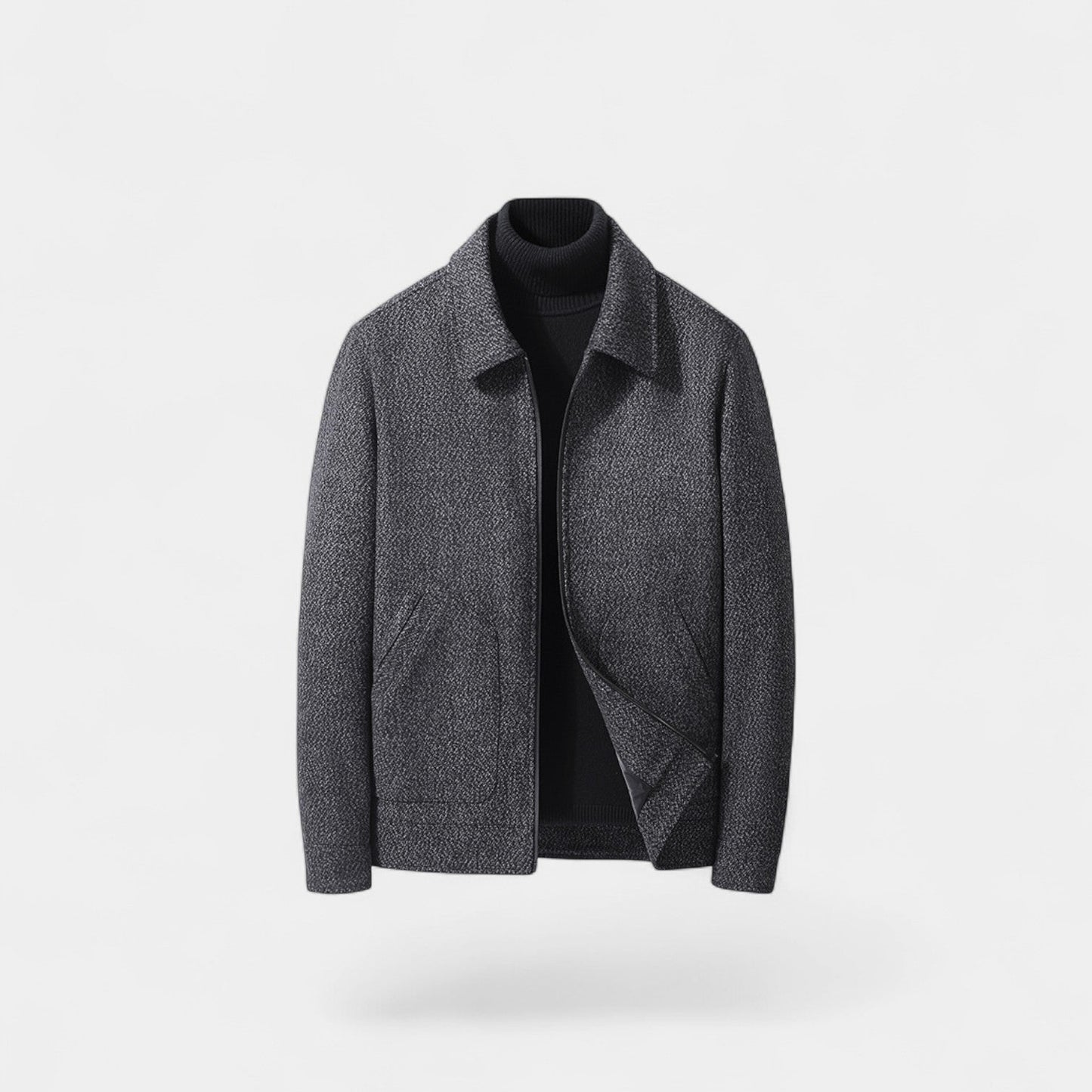 Lorenzo | Men’s Wool Blend High Collar Overcoat