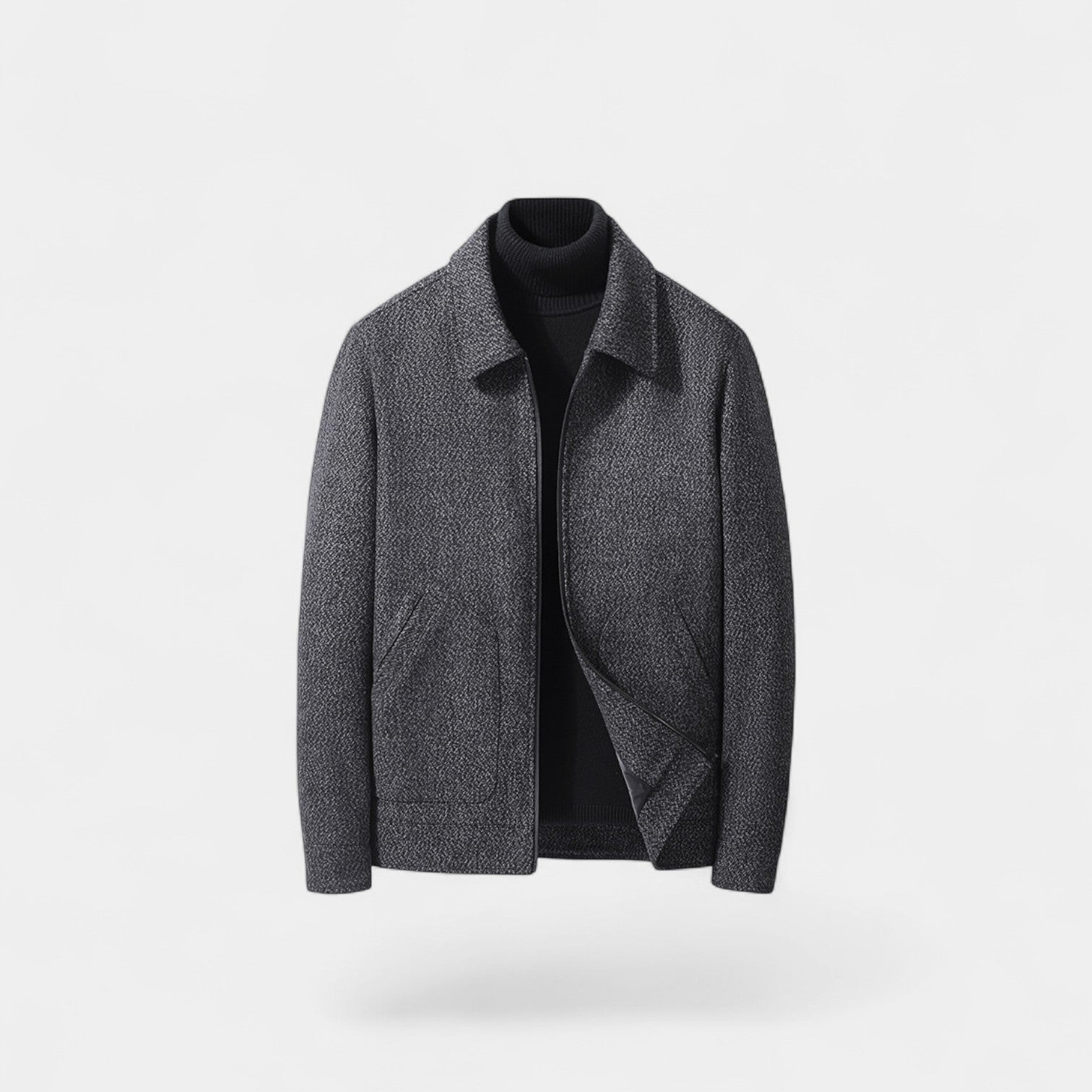 Lorenzo | Men’s Wool Blend High Collar Overcoat