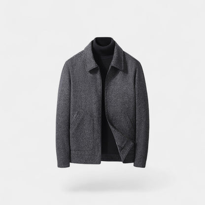 Lorenzo | Men’s Wool Blend High Collar Overcoat