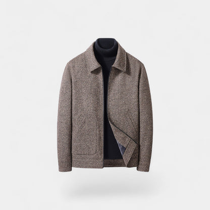 Lorenzo | Men’s Wool Blend High Collar Overcoat