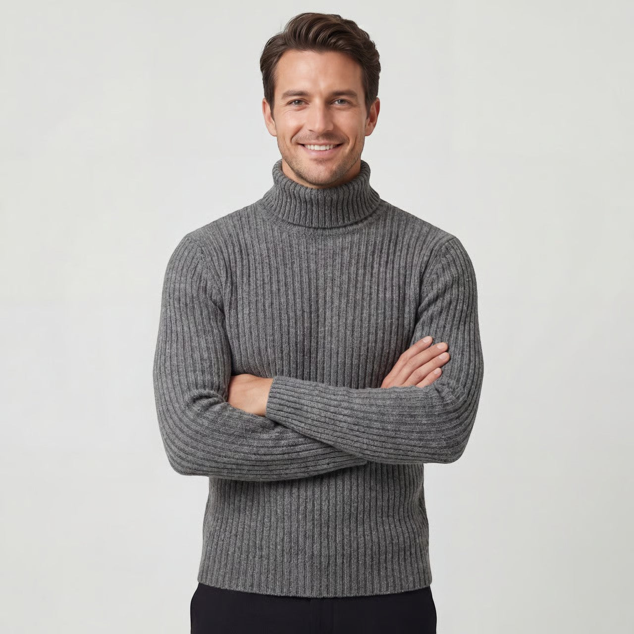 Lucien | Men’s Slim Fit Wool Blend Turtleneck Sweater