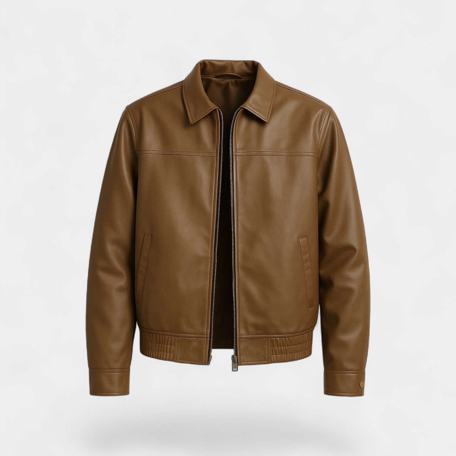 Riche Cote | Men’s Slim Fit PU Leather Coat