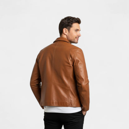 Riche Cote | Men’s Slim Fit PU Leather Coat