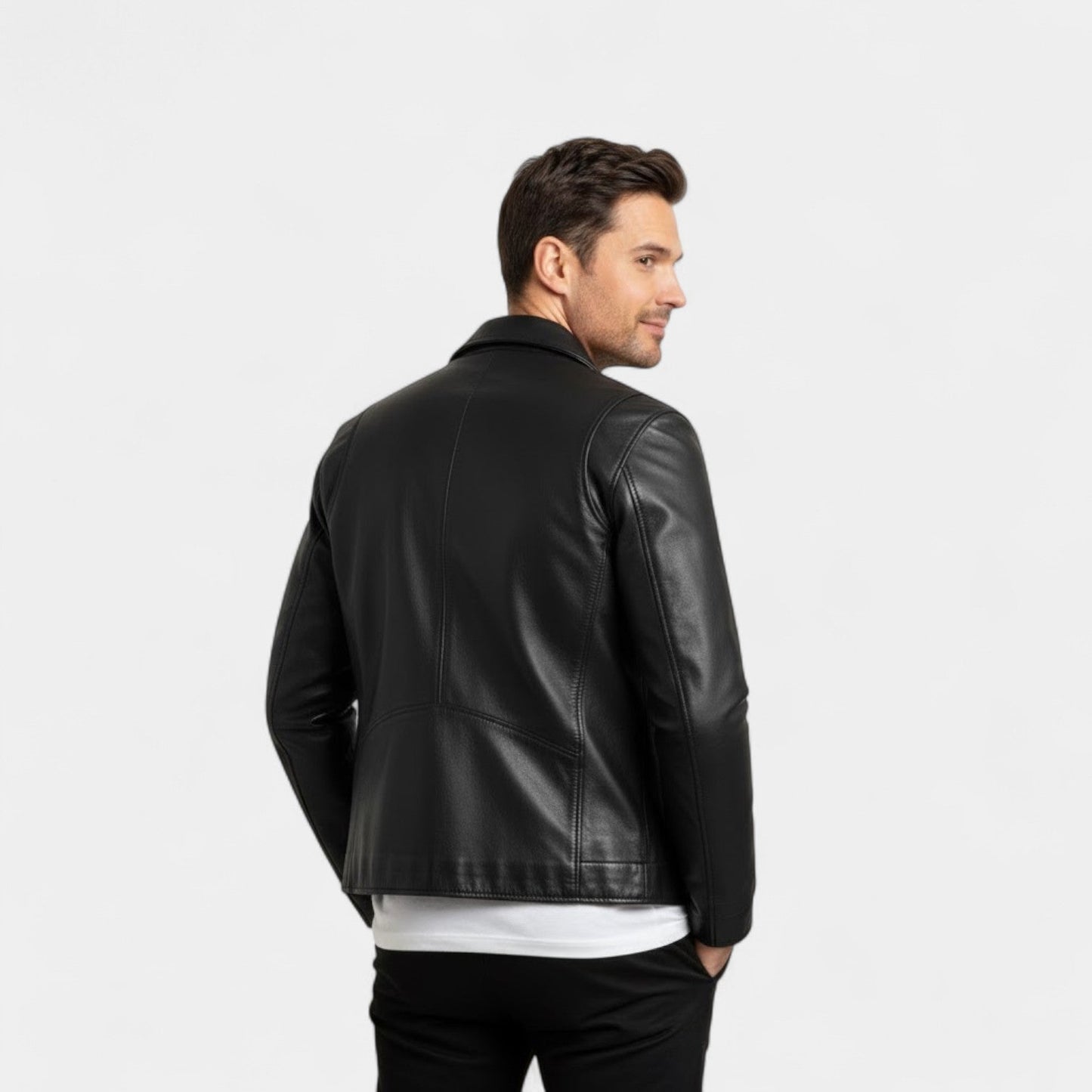 Riche Cote | Men’s Slim Fit PU Leather Coat