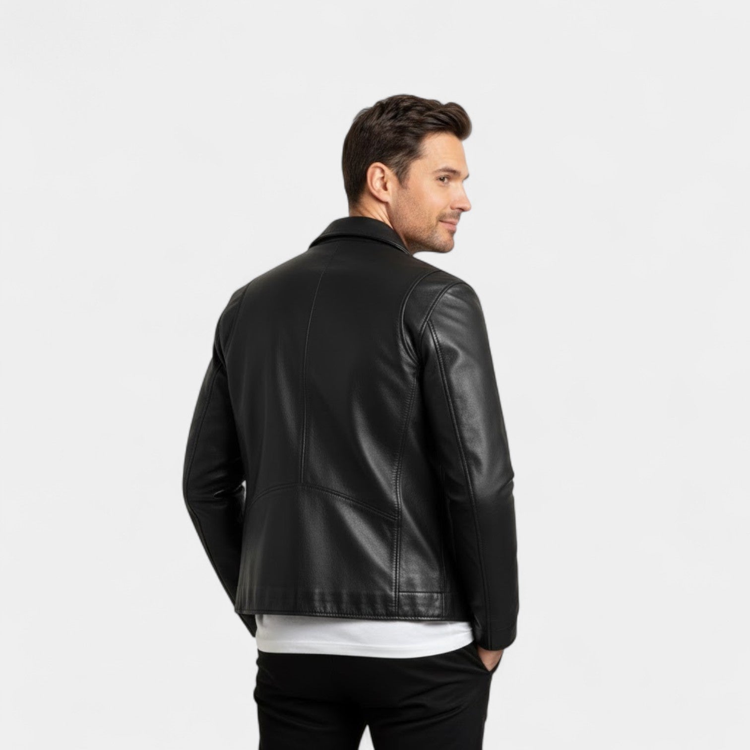 Riche Cote | Men’s Slim Fit PU Leather Coat