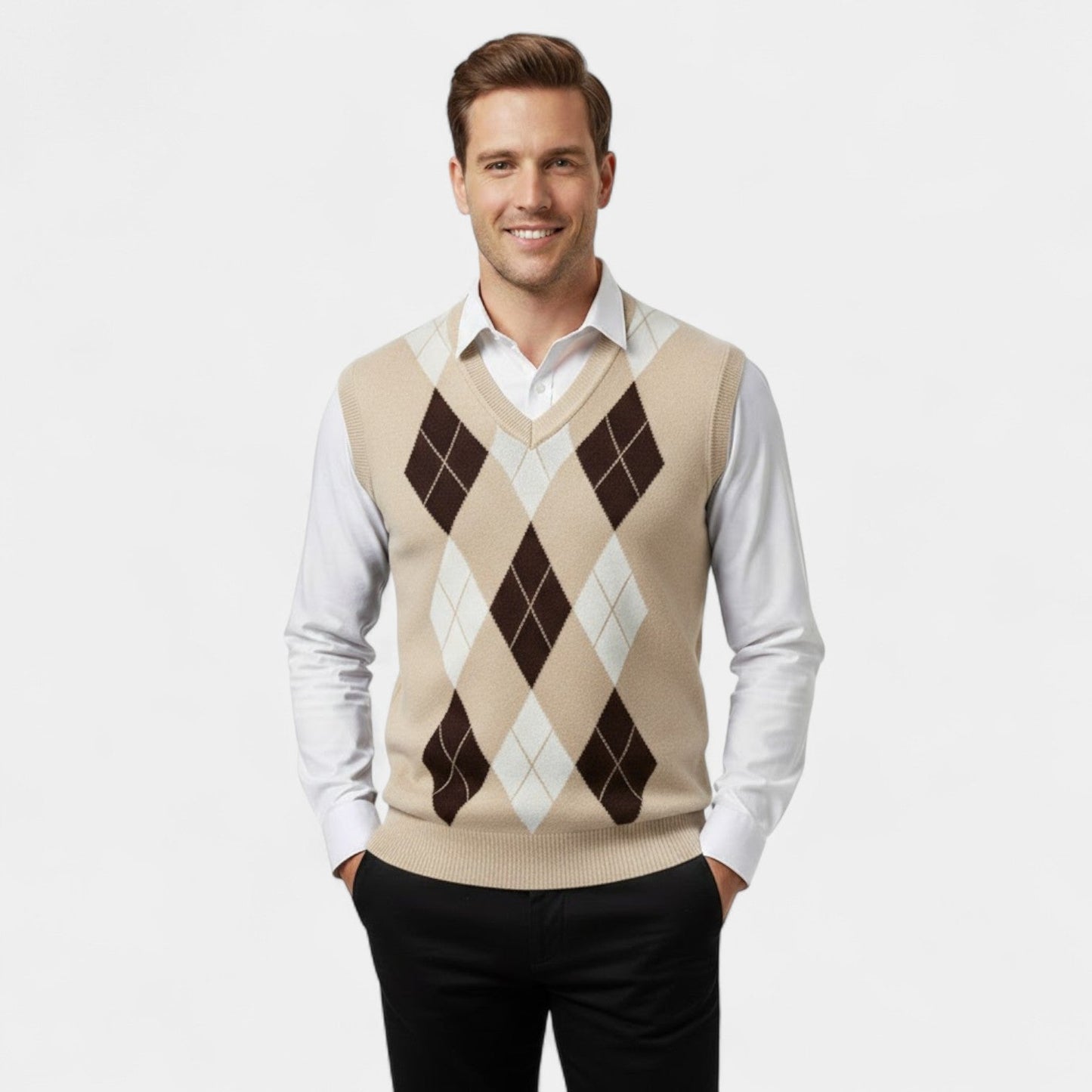 Rowan | Men’s Plaid Knit Sweater Vest