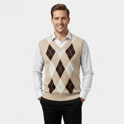 Rowan | Men’s Plaid Knit Sweater Vest
