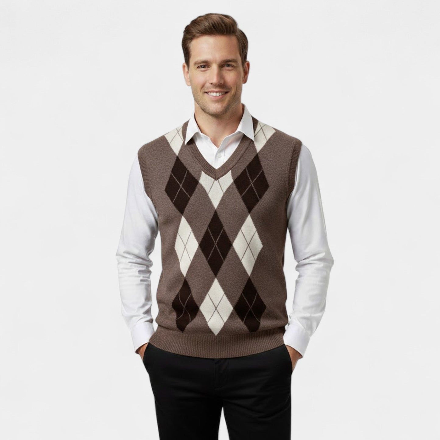 Rowan | Men’s Plaid Knit Sweater Vest