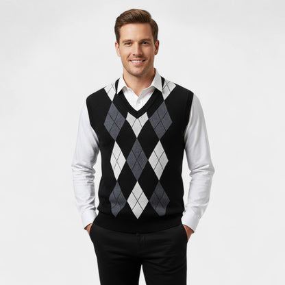 Rowan | Men’s Plaid Knit Sweater Vest