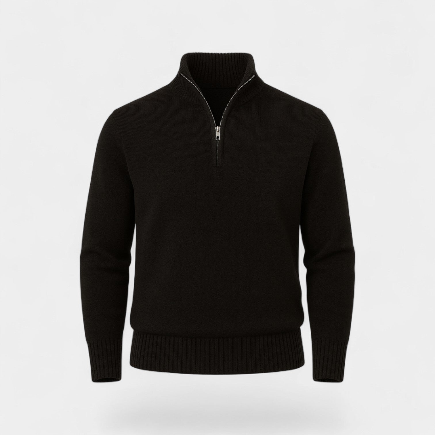 Velmont | Men’s Thermal Cotton Blend Quarter-Zip Sweater