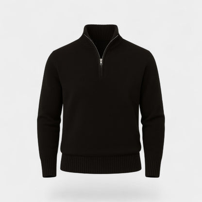 Velmont | Men’s Thermal Cotton Blend Quarter-Zip Sweater